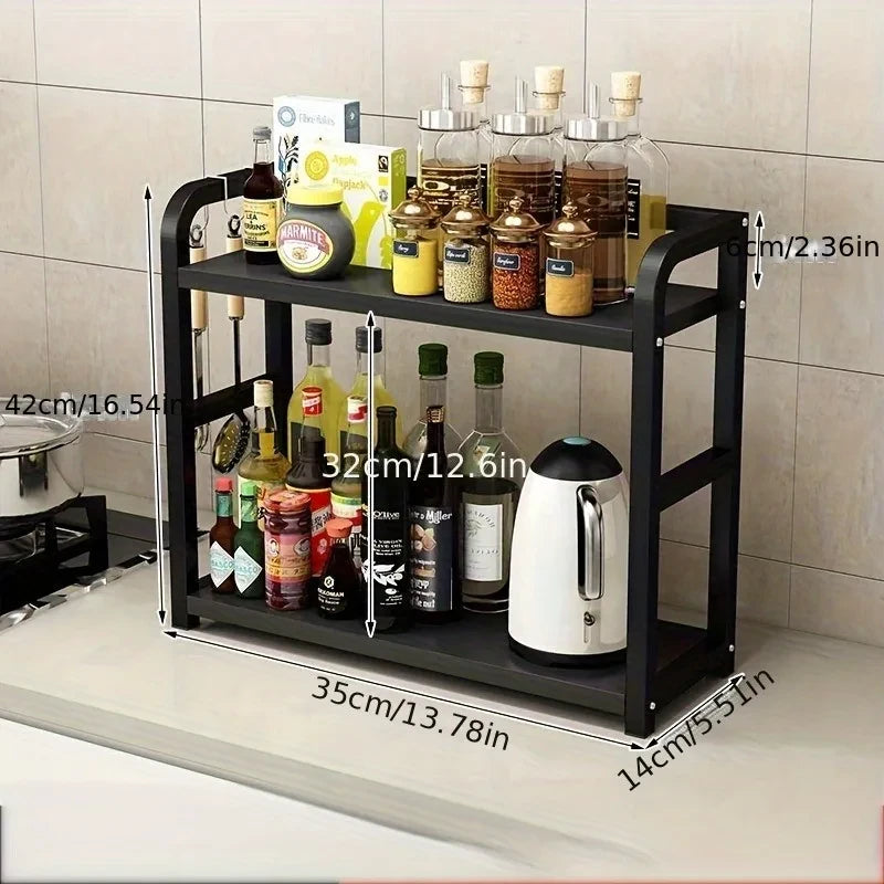 2-Tier Metal Counter Shelf